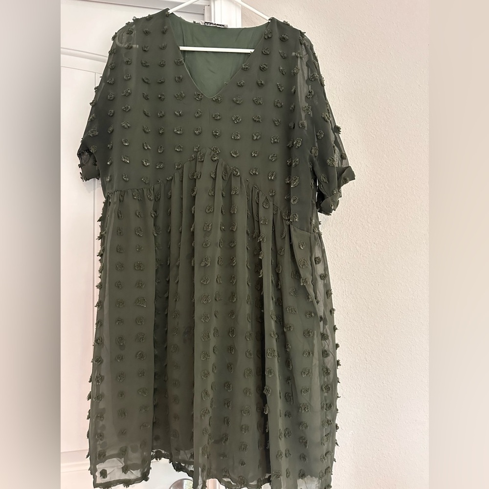 Olive green dress